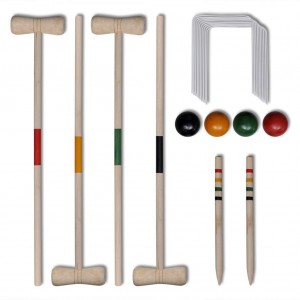 Croquet set wood for 4 persons
